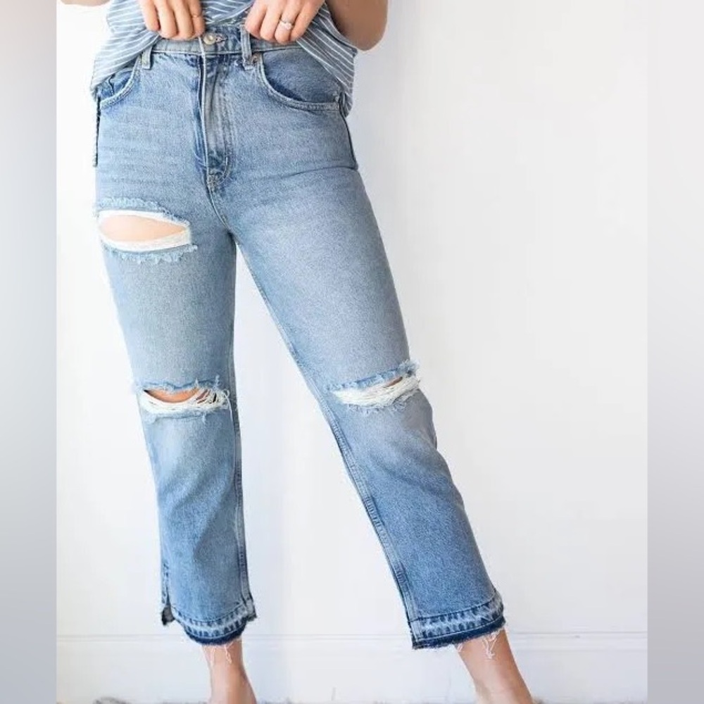 We The Free Free People Lita Distressed Slim Leg Jeans Size 28
